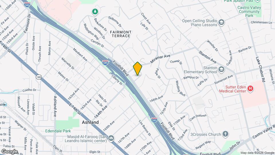 16424 Foothill Blvd Mapa y Detalles de la Ubicación
