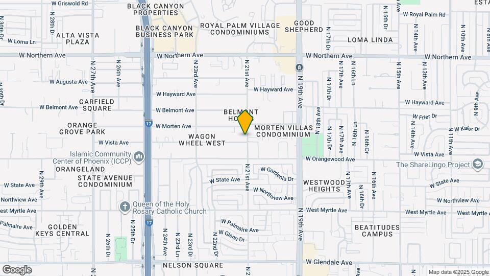 7532 N 21st Ave Map and Location Details