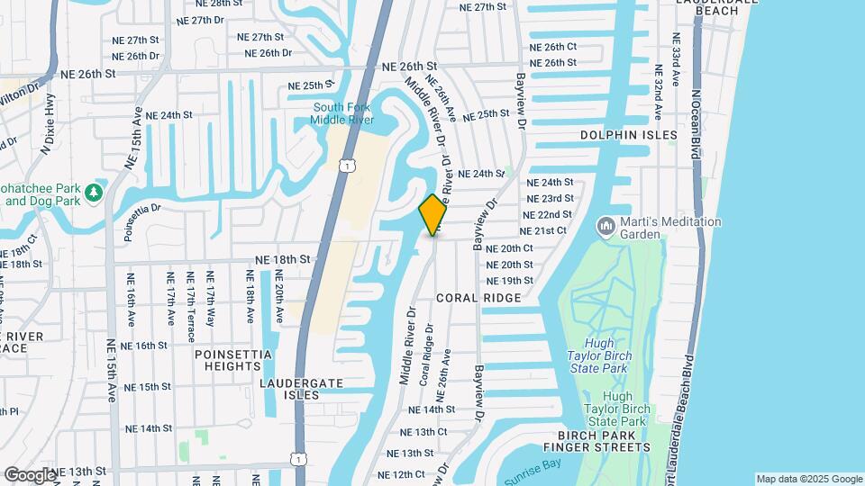 1818 Middle River Dr Map and Location Details
