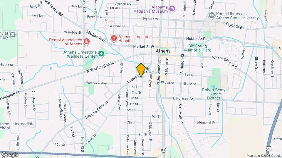 410 S Houston St Map and Location Details