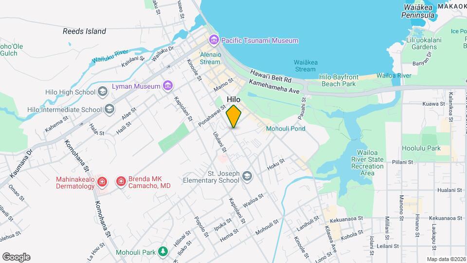 597 Kinoole St Map and Location Details