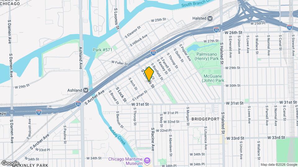 2968 S Loomis St Map and Location Details