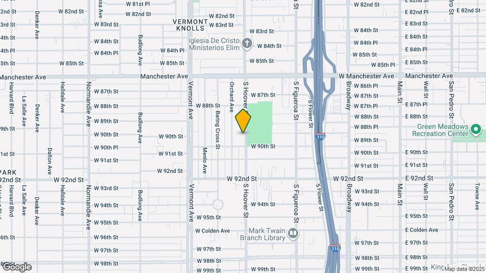 8927 S Hoover St Map and Location Details