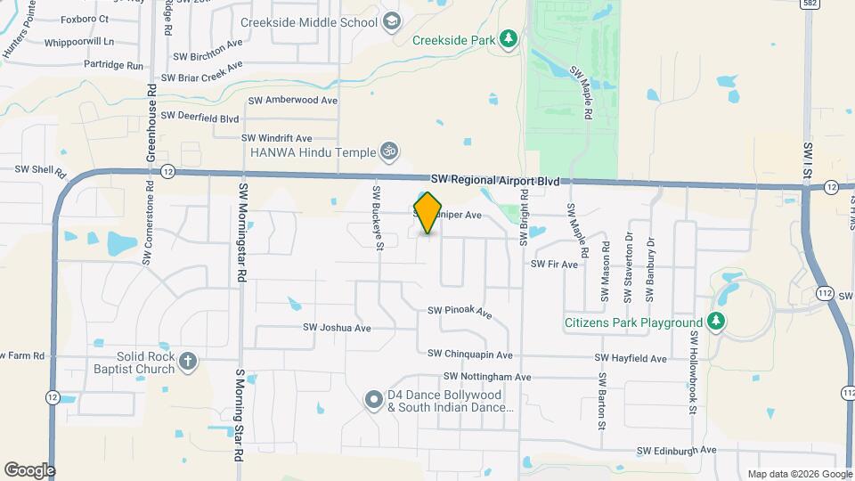 3901 SW Peachwood Dr Map and Location Details