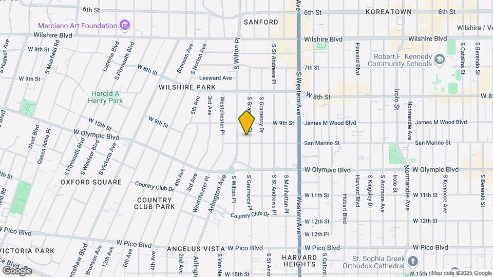 933 S Gramercy Pl Map and Location Details