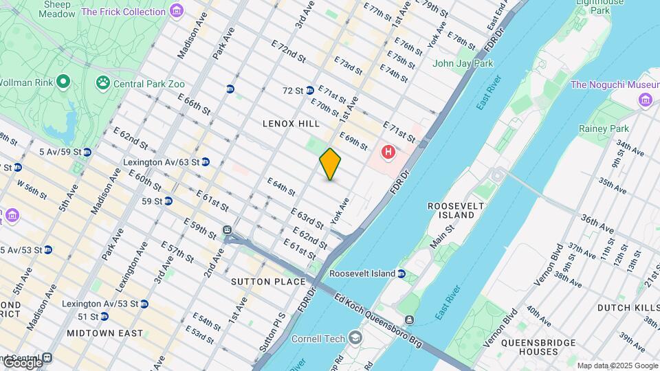 424 E 66th St Map and Location Details