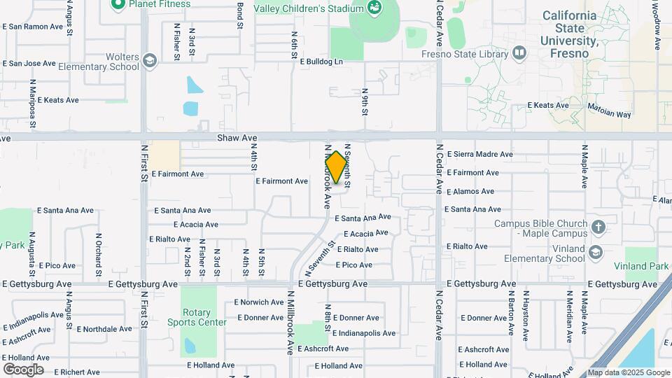 3819 E Alamos Ave Map and Location Details