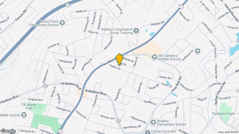 1210 Carter St Map and Location Details