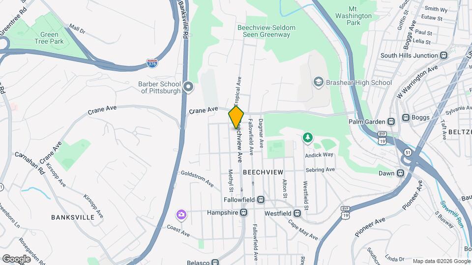1312 Beechview Ave Map and Location Details