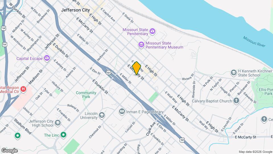 810 E McCarty St Map and Location Details