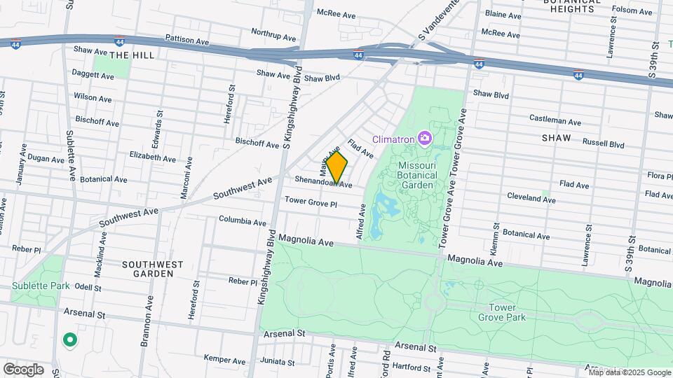 4546 Shenandoah Ave Map and Location Details