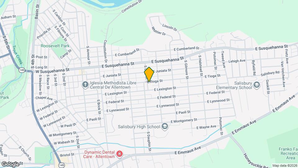 416 E Tioga St Mapa y Detalles de la Ubicación