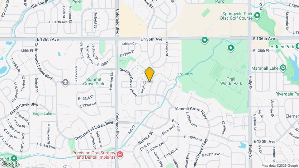 13368 Birch Cir Mapa y Detalles de la Ubicación