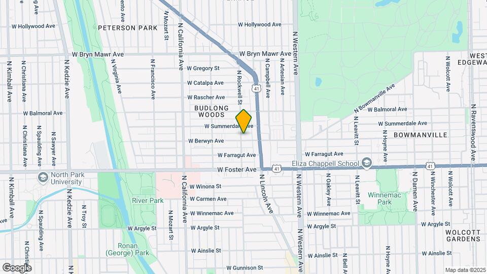 5303 N Rockwell St Map and Location Details