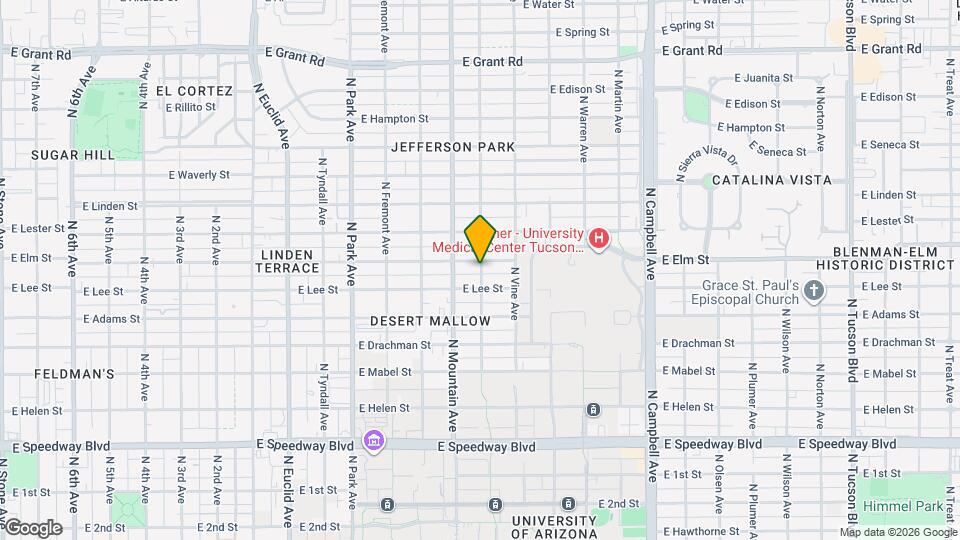 1629 N Highland Ave Map and Location Details