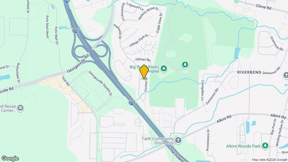 1551 Covina Dr Map and Location Details