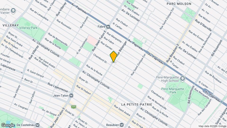 1300 Bélanger Rue Map and Location Details