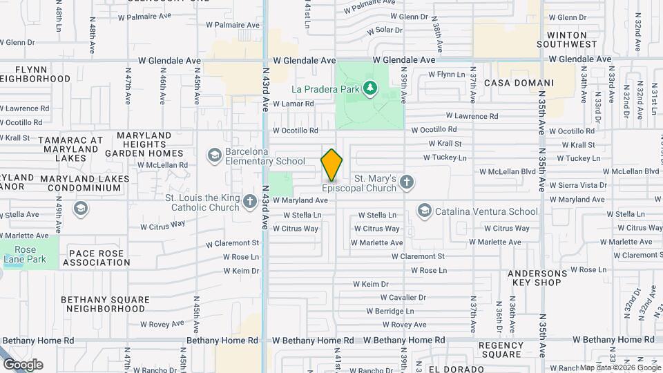 6518 N 41st Ave Map and Location Details