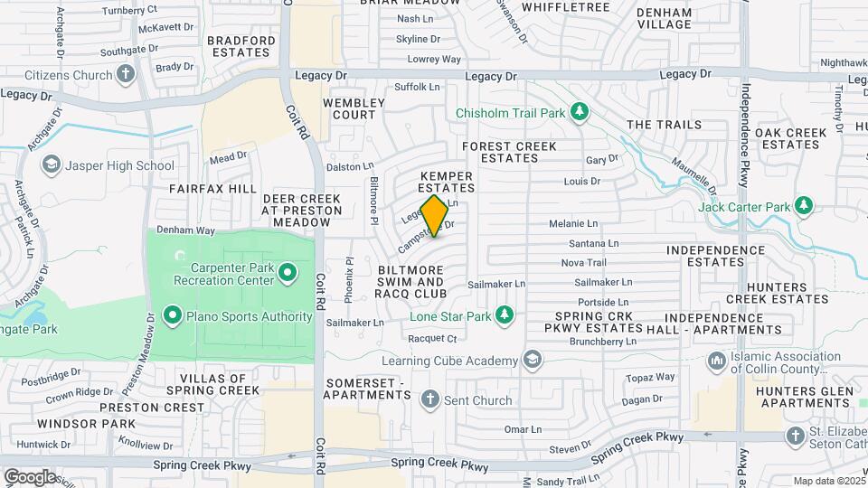 3625 Longbow Ln Map and Location Details