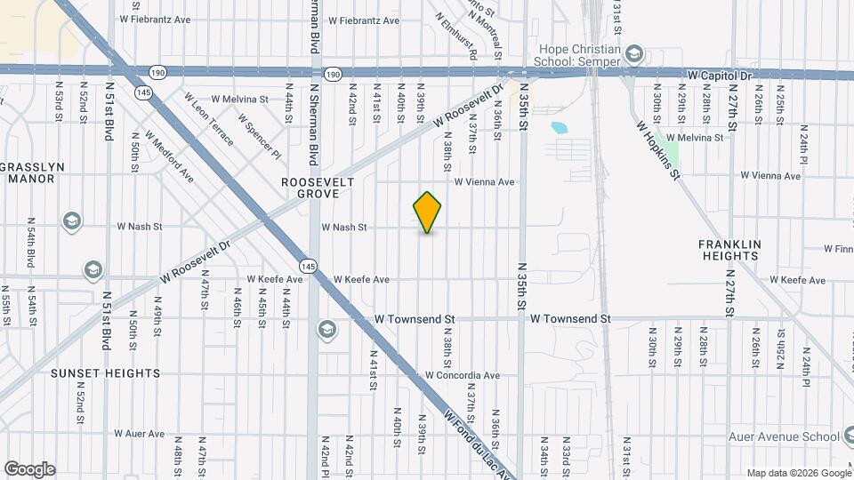 3628-3630-3630 N 39th St Map and Location Details