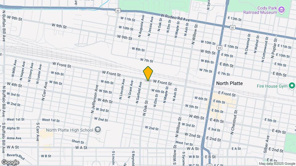 618 N Oak St Map and Location Details