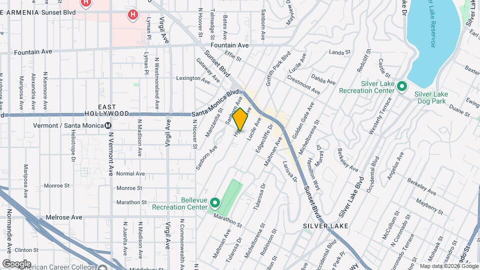 976 Hyperion Ave Map and Location Details