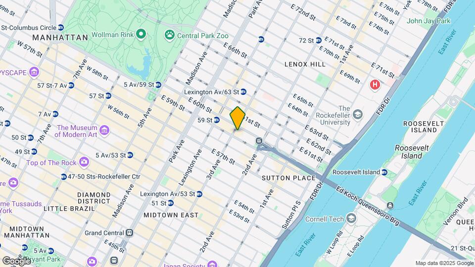 205 E 59th St Map and Location Details