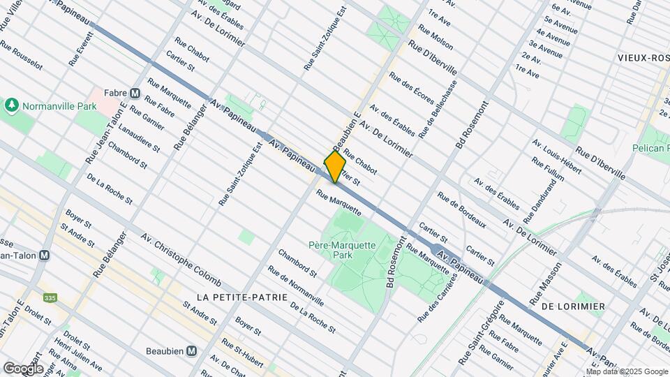 6374 Papineau Map and Location Details