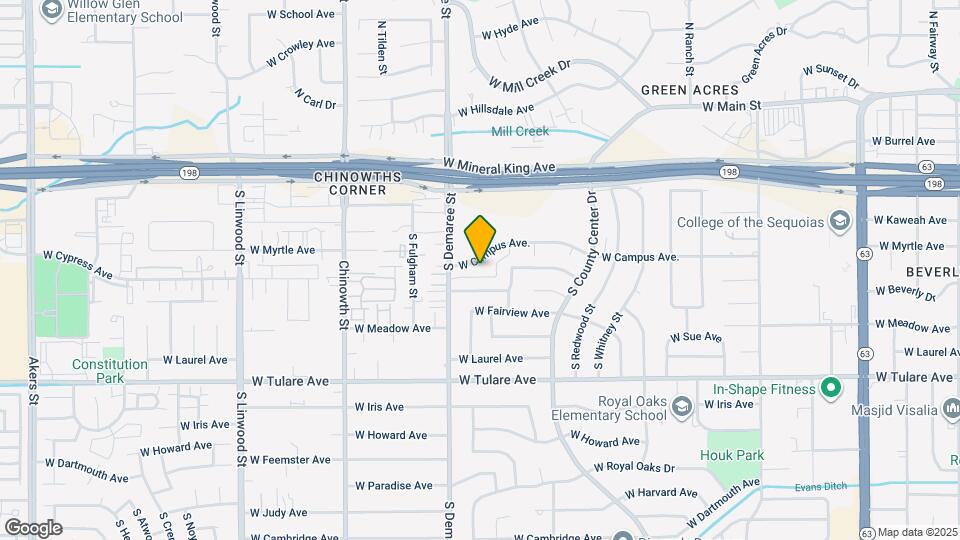 3537 W Campus Ave. Mapa y Detalles de la Ubicación