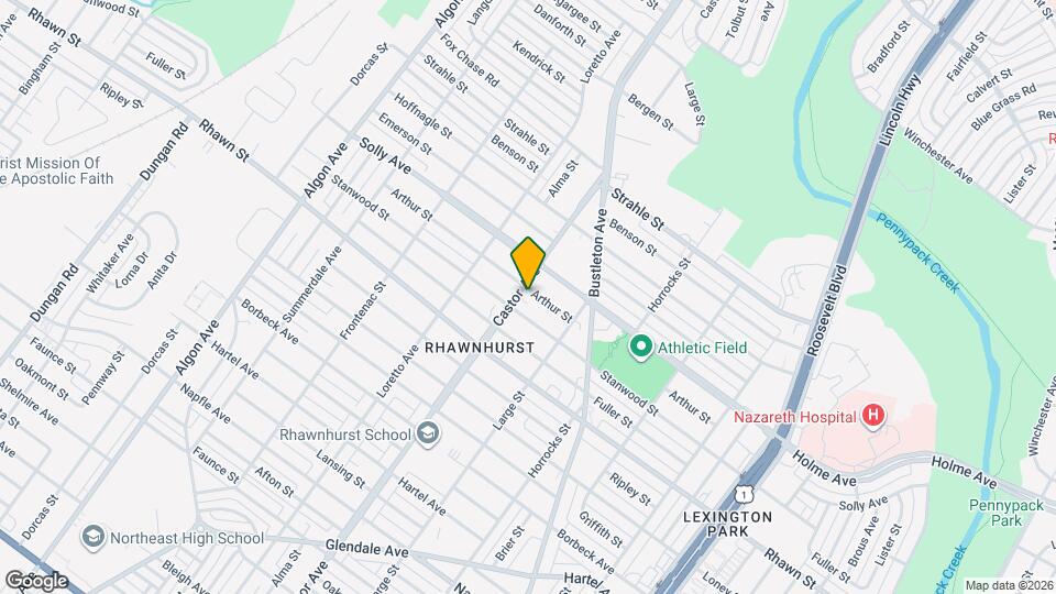 2002 Arthur St, Unit 1st Floor Map and Location Details