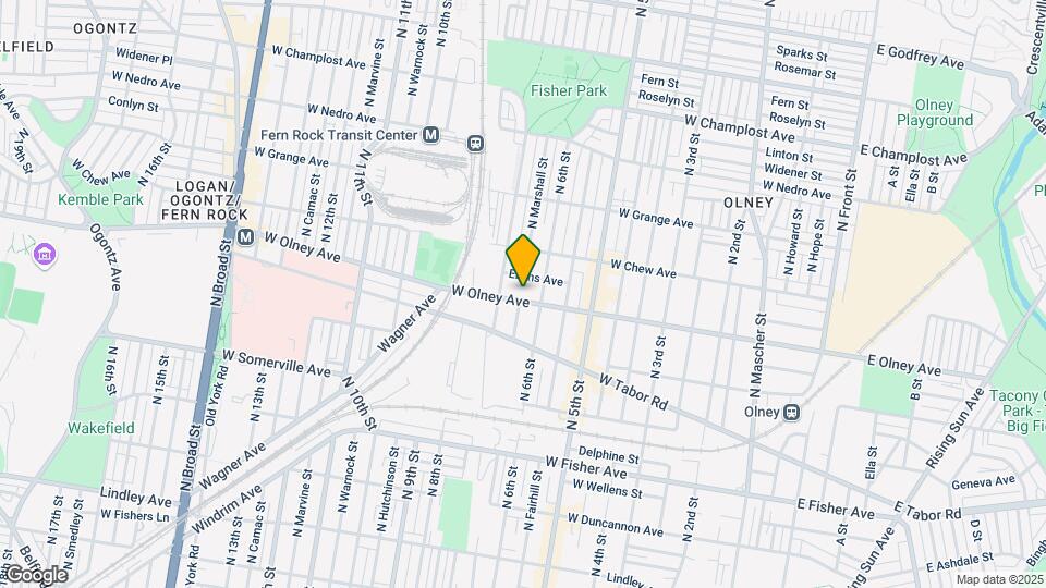 617 W Olney Ave Map and Location Details