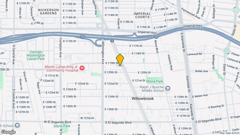 11919 Willowbrook Ave Map and Location Details