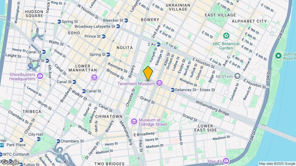 47 Delancey St Mapa y Detalles de la Ubicación