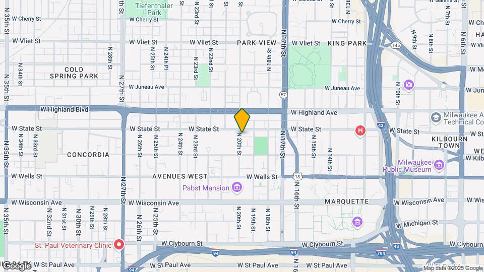 950 N 20th St Map and Location Details