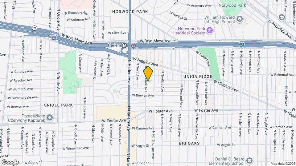 5347 N Mont Clare Ave Mapa y Detalles de la Ubicación