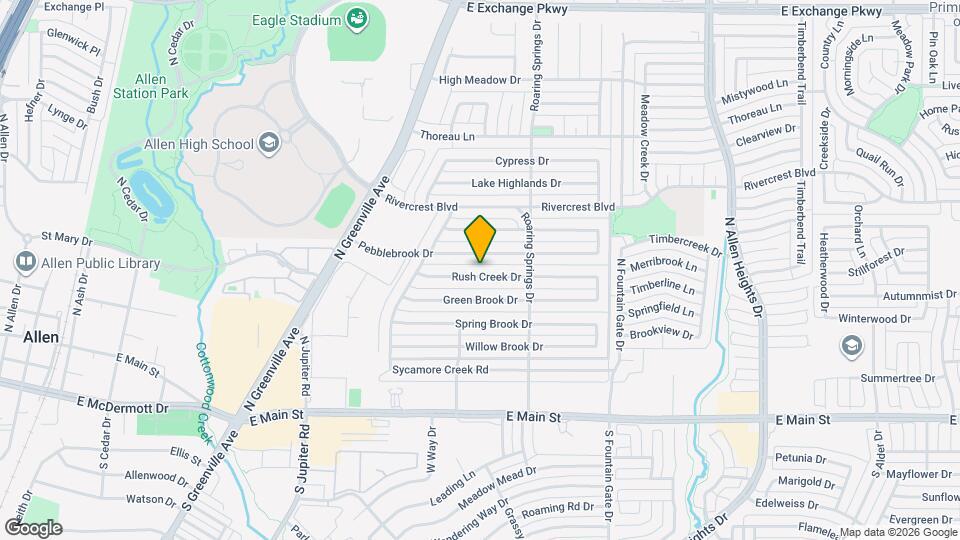 807 Rush Creek Dr Map and Location Details