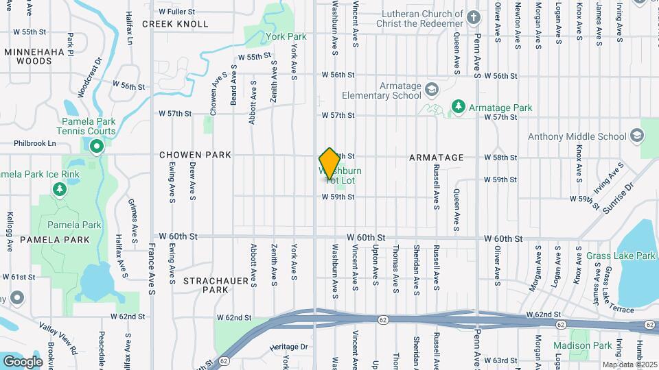 5844 Washburn Ave S Map and Location Details