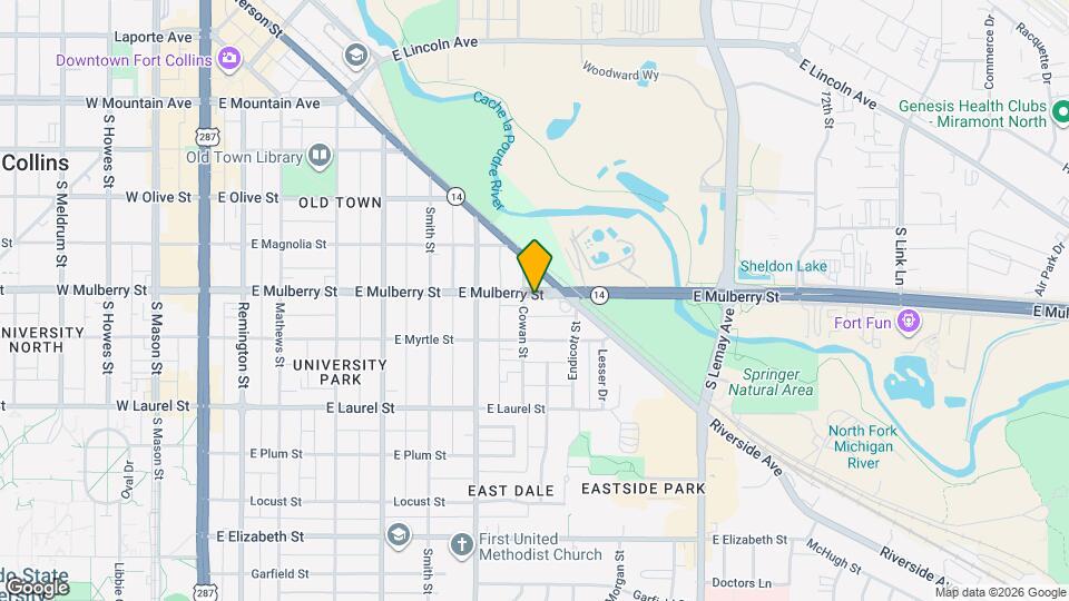 807 E Mulberry St Map and Location Details