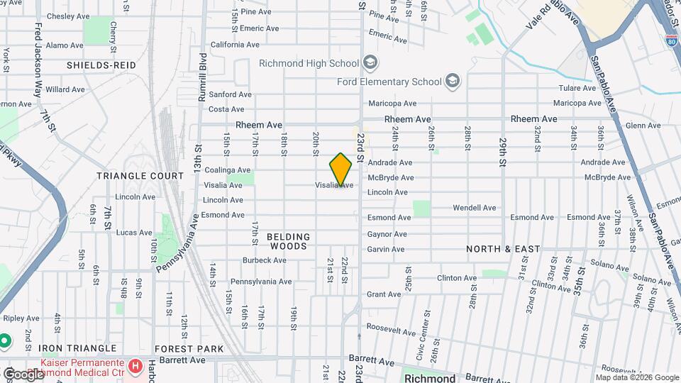 2118 Visalia Ave Map and Location Details