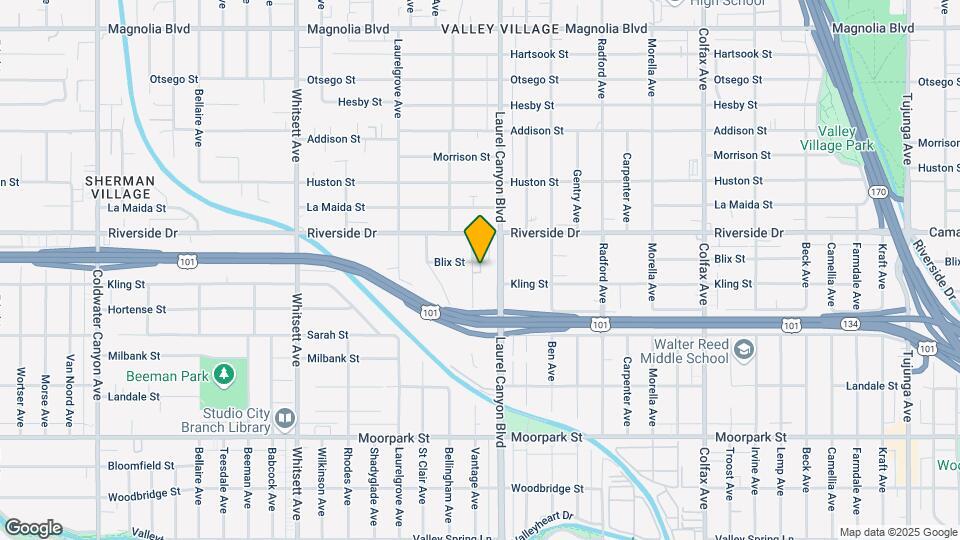 4712 Vantage Ave Map and Location Details