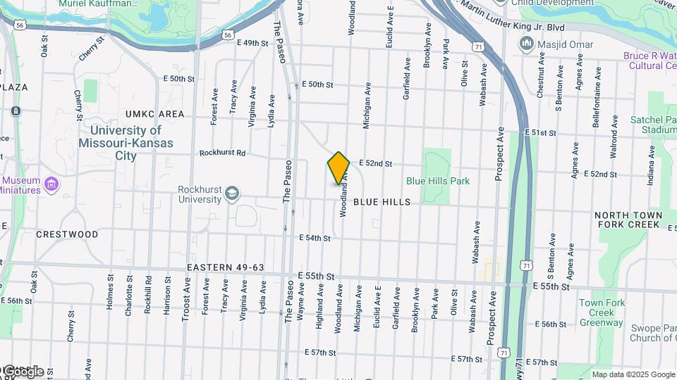 5236 Woodland Ave Map and Location Details