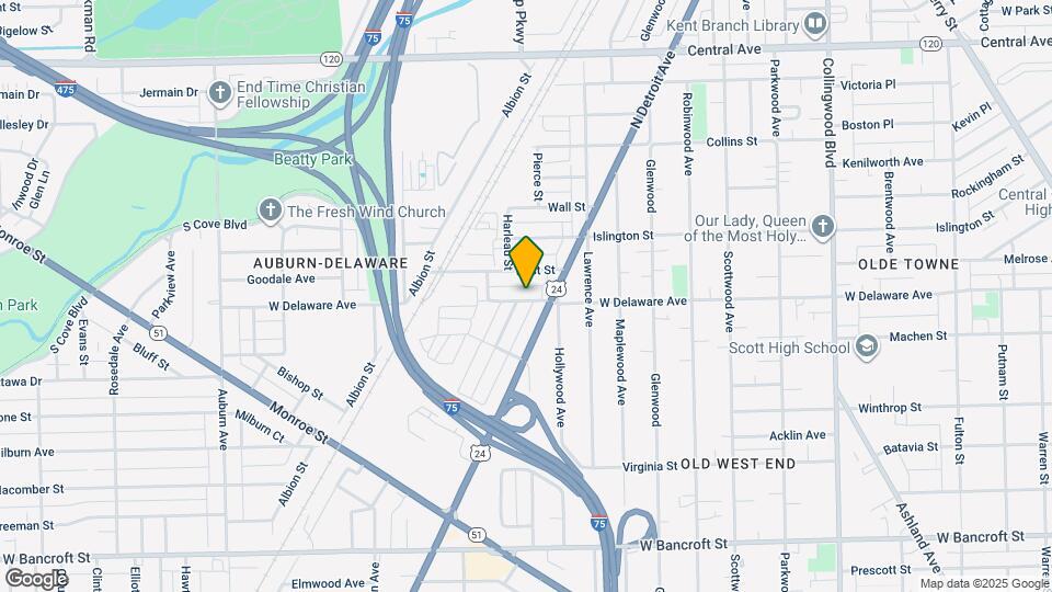 960 W Delaware Ave Map and Location Details