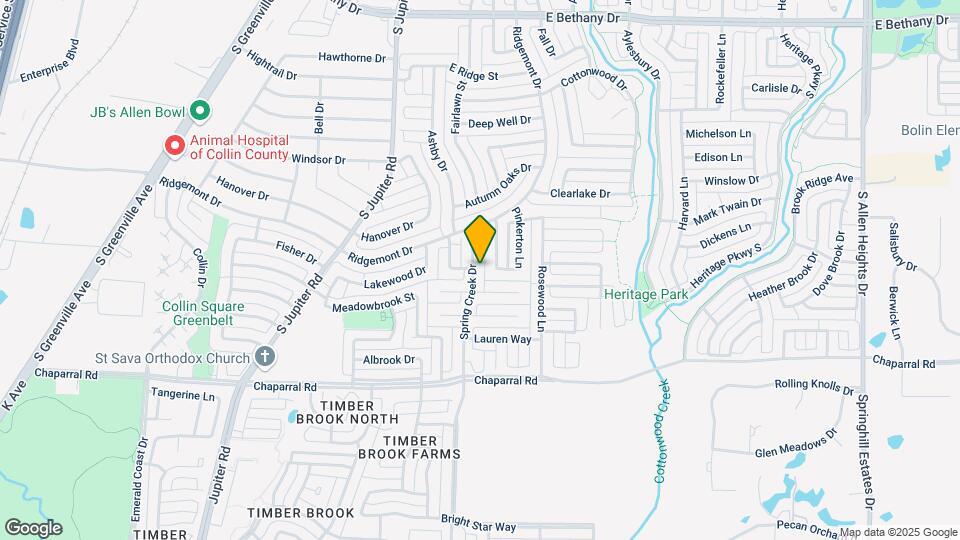 1215 Spring Creek Dr Map and Location Details