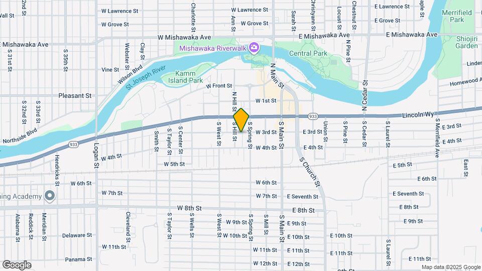 313 W 3rd St Map and Location Details