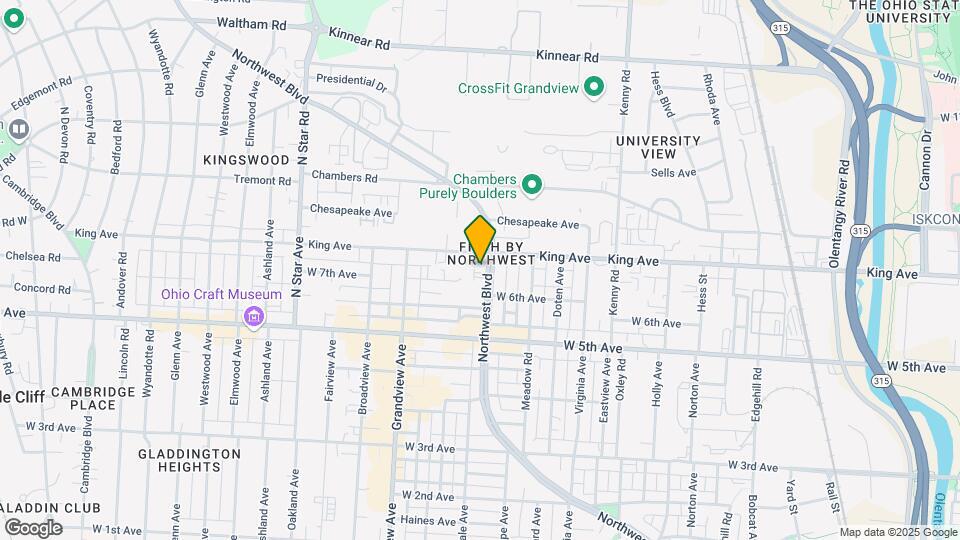 1595 Northwest Blvd Mapa y Detalles de la Ubicación