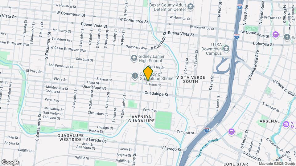 1209 El Paso St Map and Location Details