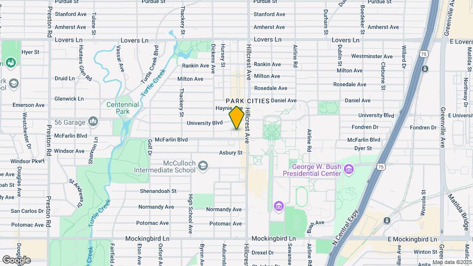 3412 McFarlin Blvd Map and Location Details