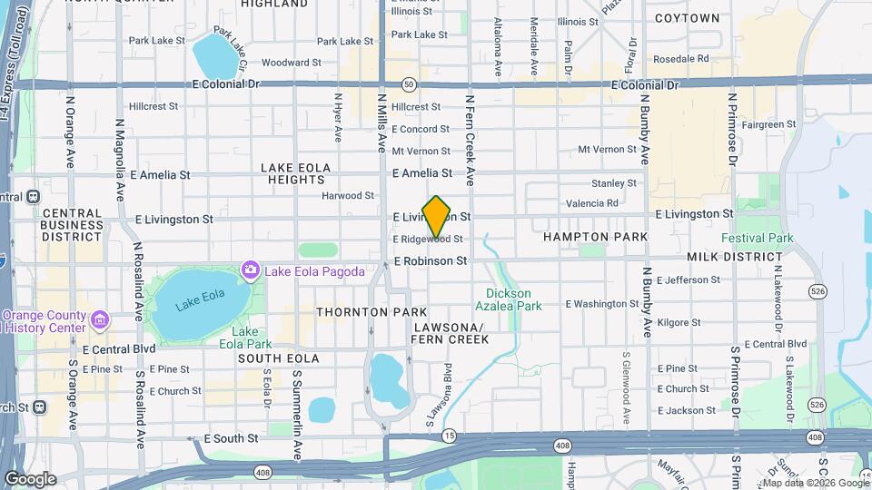 1406 E Ridgewood St Map and Location Details