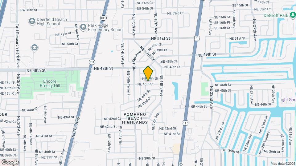 1611 NE 46th St Map and Location Details