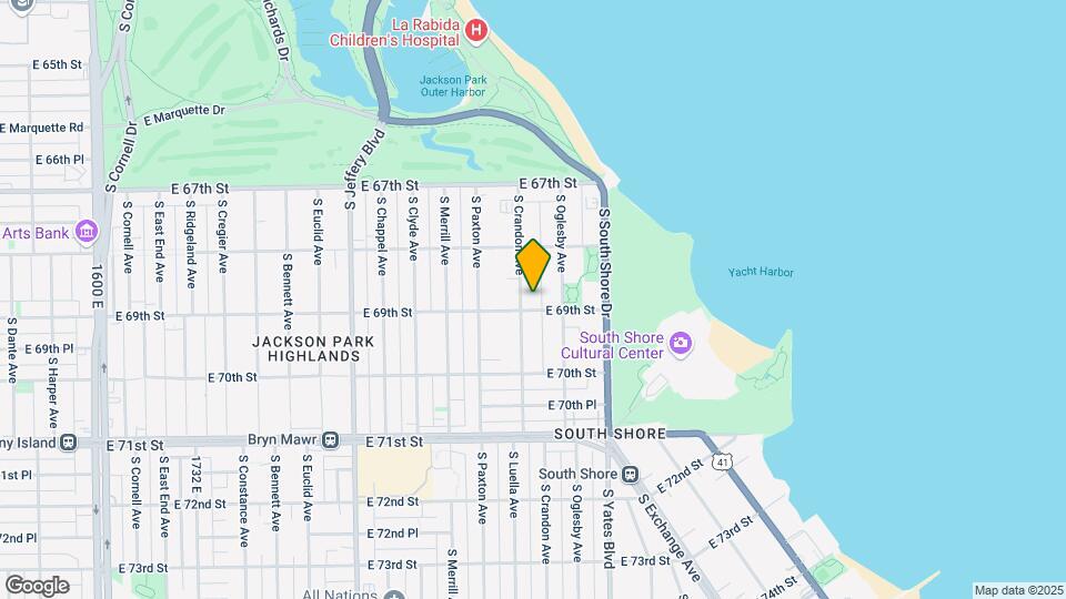 6853 S Crandon Ave Map and Location Details